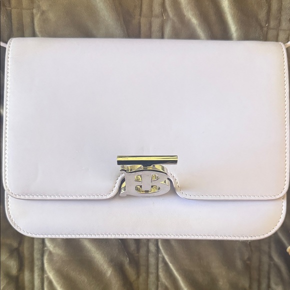 Burberry White Crossbody Bag with Gold Logo - Picture 3 of 12